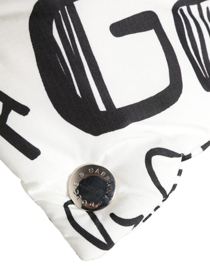 Dolce & Gabbana Witte Capello Hoed met Logo-Opdruk en Volledige Hoofdwikkel