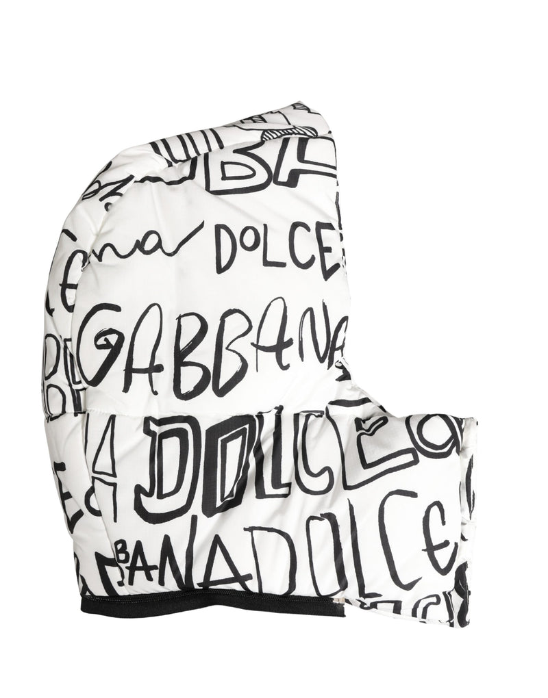 Dolce & Gabbana Chapeau Casquette Entire Head Wrap à Imprimé Logo Blanc
