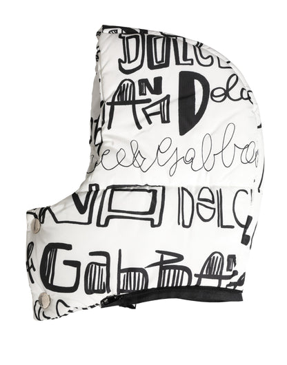 Dolce & Gabbana Witte Capello Hoed met Logo-Opdruk en Volledige Hoofdwikkel