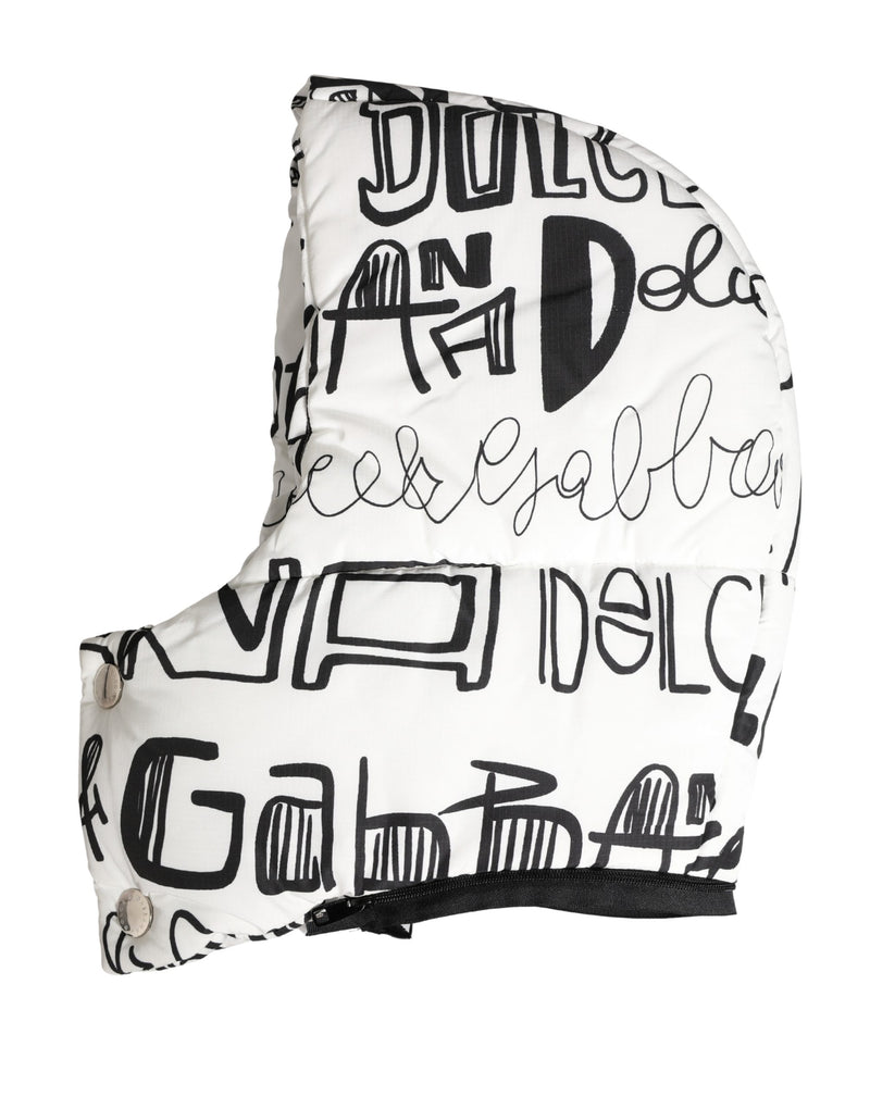 Dolce & Gabbana Chapeau Casquette Entire Head Wrap à Imprimé Logo Blanc