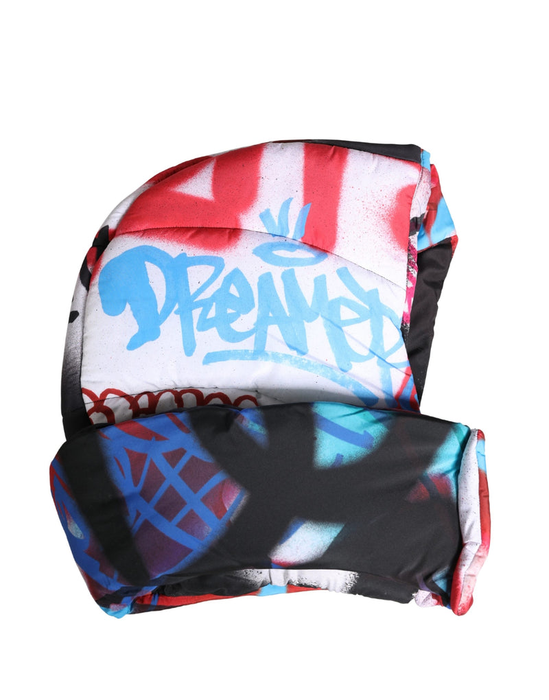 Chapeau Dolce & Gabbana Multicolor Graffiti Whole Head Wrap