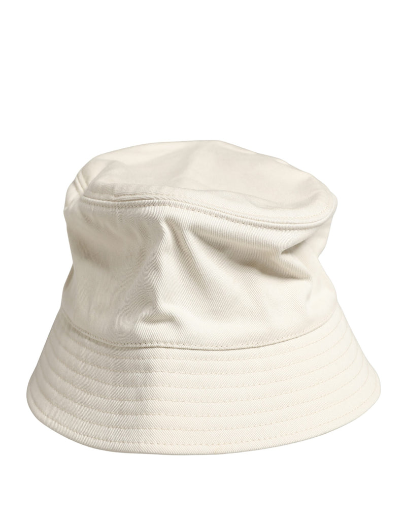 Dolce & Gabbana Heren Witte Katoenen Bucket Vissershoed