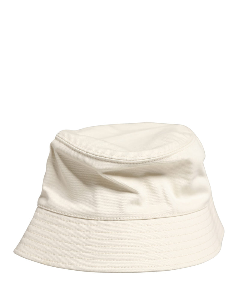 Dolce & Gabbana Heren Witte Katoenen Bucket Vissershoed