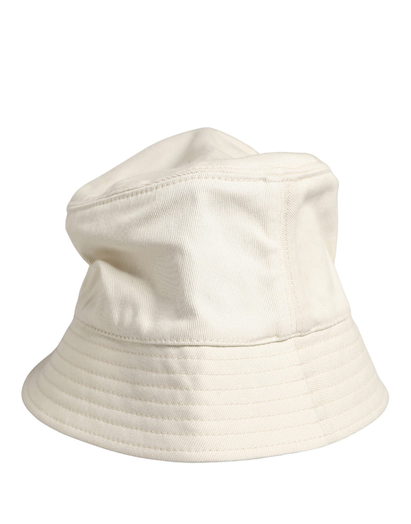Dolce & Gabbana Heren Witte Katoenen Bucket Vissershoed