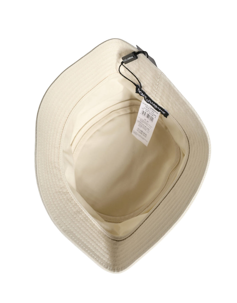 Dolce & Gabbana Heren Witte Katoenen Bucket Vissershoed