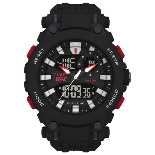 Timex Black Rubber Digital Watch - UFC Redemption Multifunction