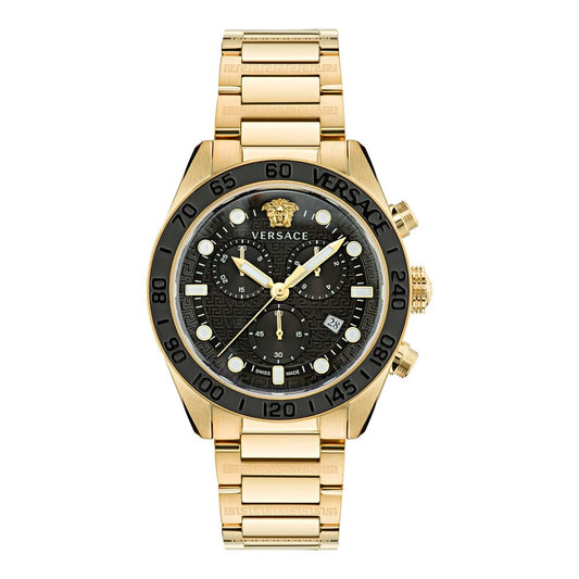 Versace Gold Stainless Steel Dress Watch for Men