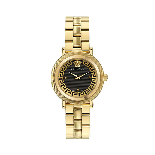Montre de Luxe en Acier Inoxydable Doré Versace