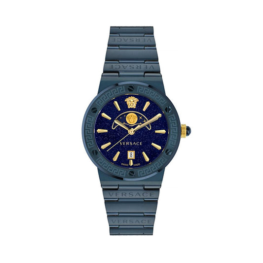 Versace Blue Stainless Steel Dress Watch for Men