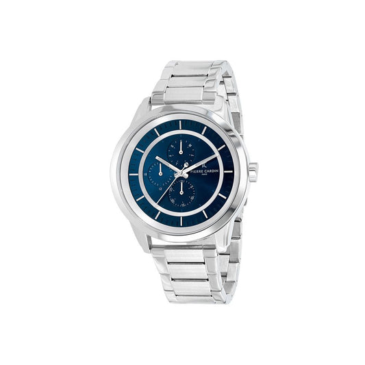 Pierre Cardin Gray Stainless Steel Multifunction Dress Watch