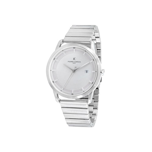 Pierre Cardin Gray Stainless Steel Dress Watch - Elegant Timepiece