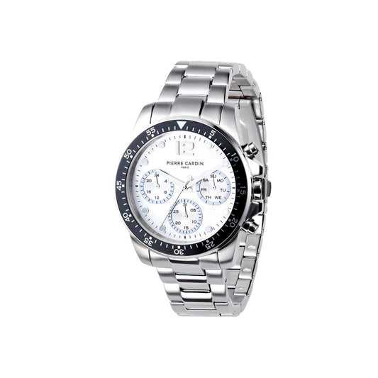 Pierre Cardin Gray Stainless Steel Multifunction Dress Watch