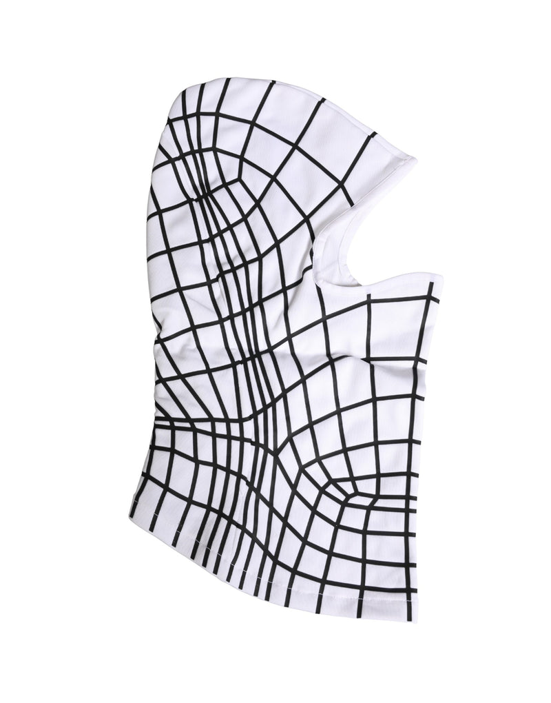 Dolce & Gabbana Homme Cagoule Bonnet Masque de Ski Rayures Blanches Nylon