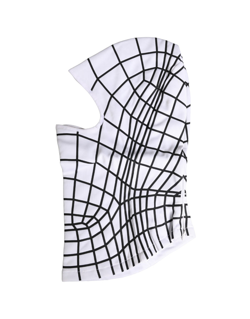 Dolce & Gabbana Homme Cagoule Bonnet Masque de Ski Rayures Blanches Nylon