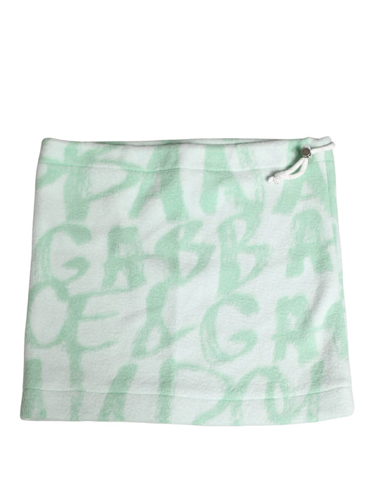 Dolce & Gabbana Heren Witte Nylon Nekwarmer Muts met Logo-opdruk