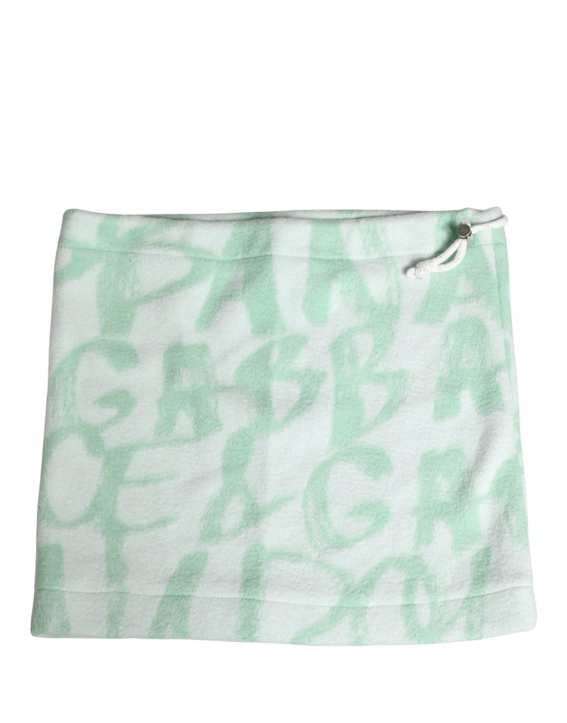 Bonnet cache-cou en nylon blanc à imprimé logo Dolce & Gabbana pour homme