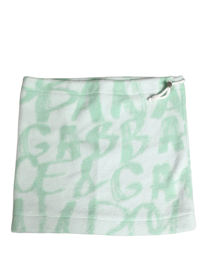 Bonnet cache-cou en nylon blanc à imprimé logo Dolce & Gabbana pour homme
