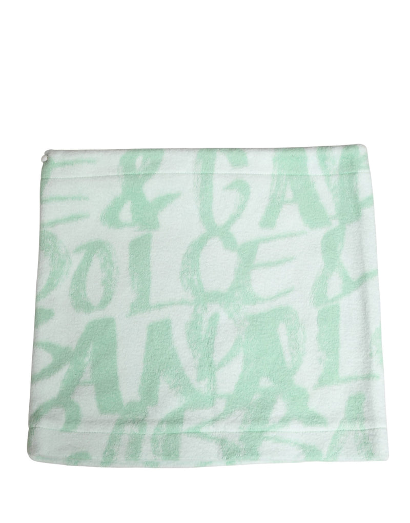 Bonnet cache-cou en nylon blanc à imprimé logo Dolce & Gabbana pour homme