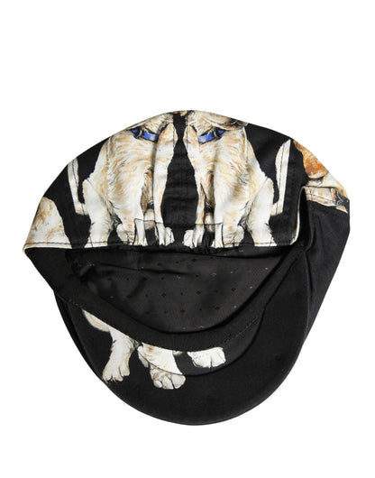 Dolce & Gabbana Heren Zwarte Hond Katoenen Pet