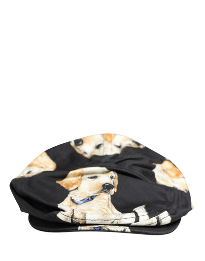 Dolce & Gabbana Heren Zwarte Hond Katoenen Pet