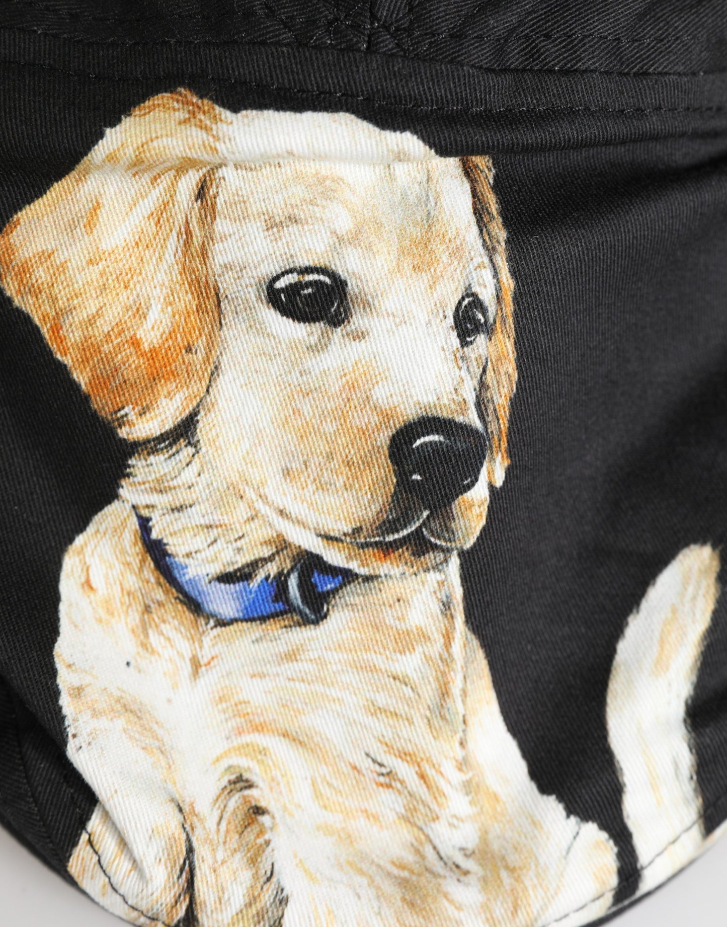 Dolce & Gabbana Heren Zwarte Hond Katoenen Pet