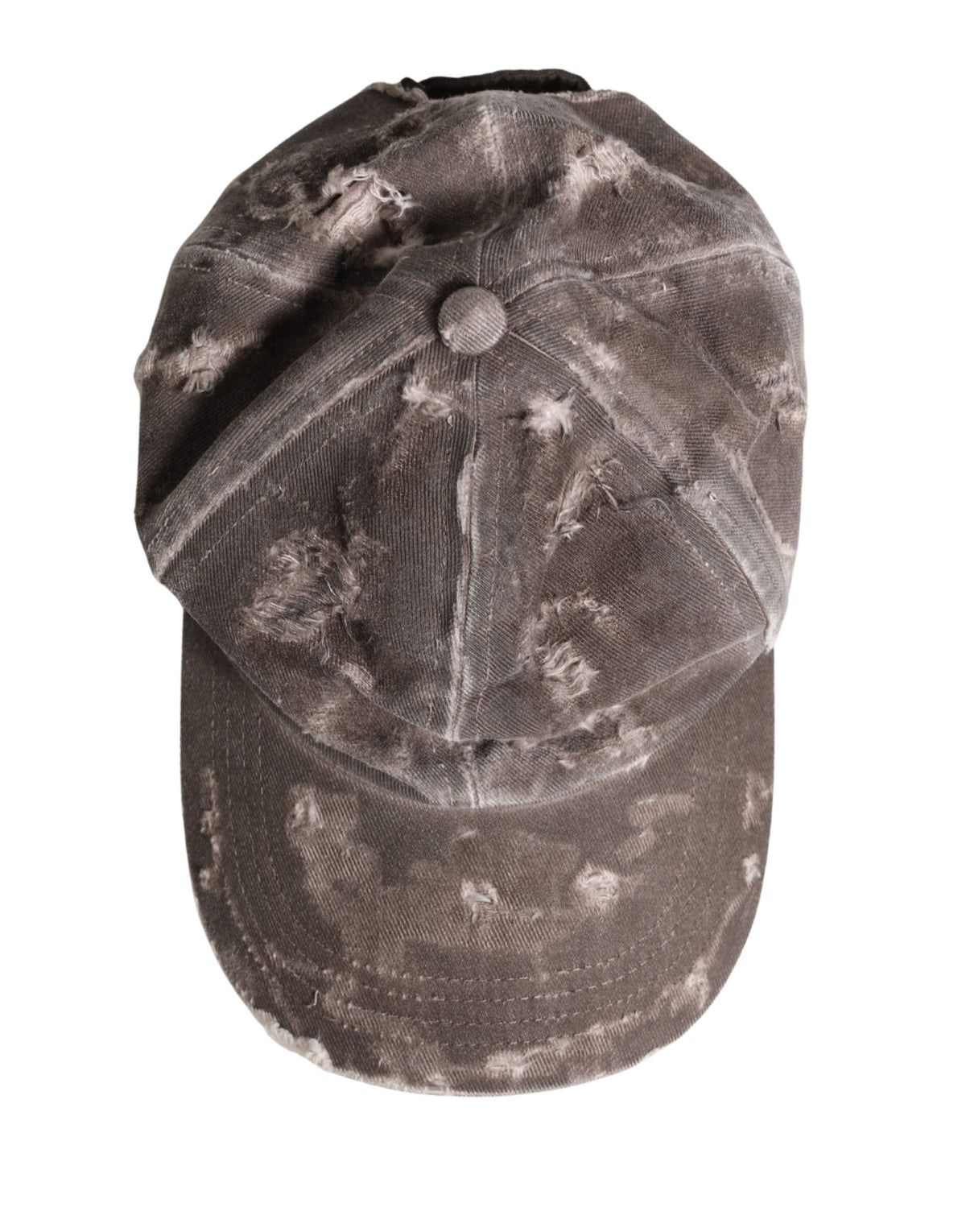 Dolce & Gabbana Casquette de baseball marron en coton vieilli pour homme
