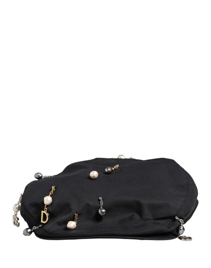 Casquette gavroche Dolce & Gabbana en coton noir orné pour homme