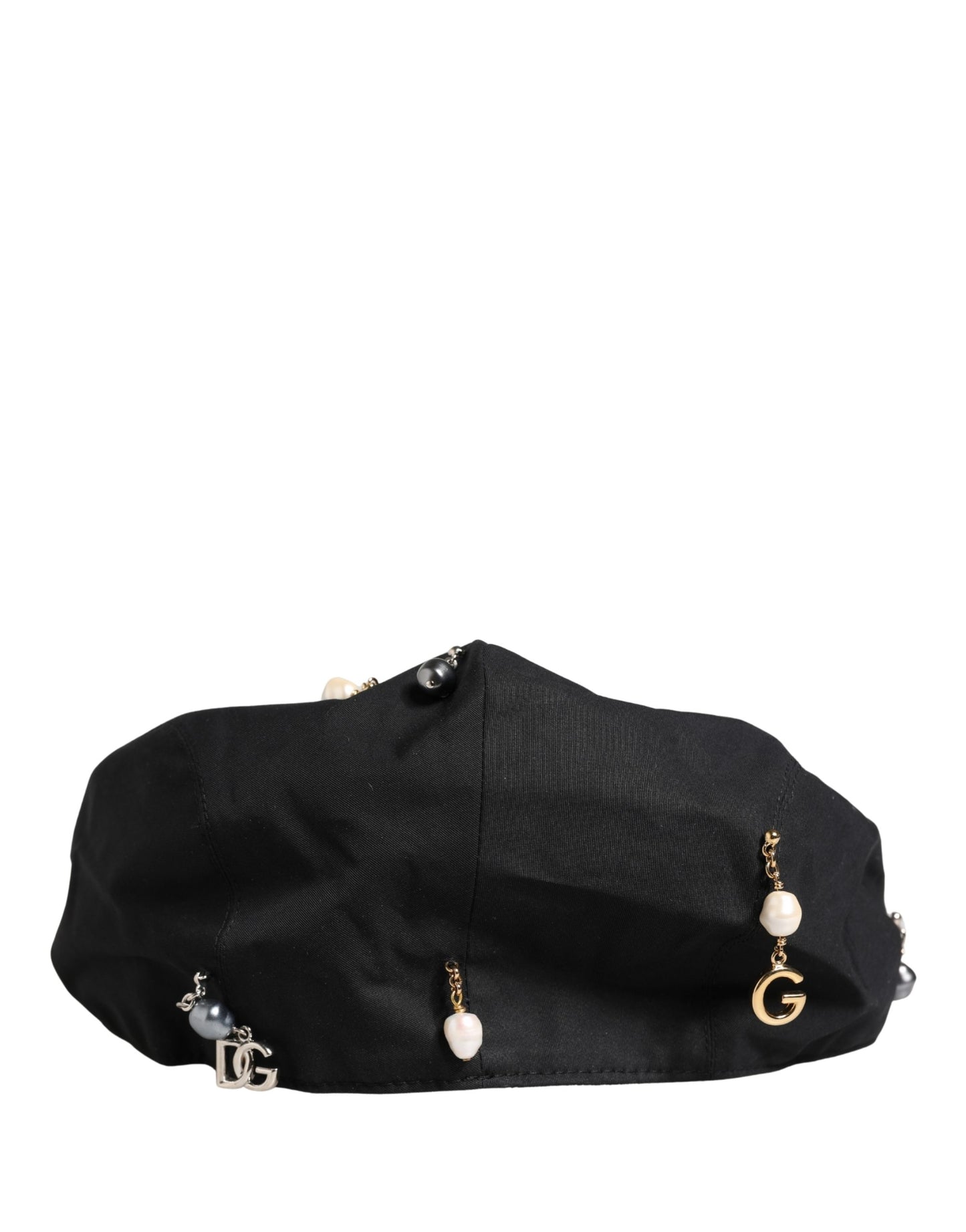 Casquette gavroche Dolce & Gabbana en coton noir orné pour homme