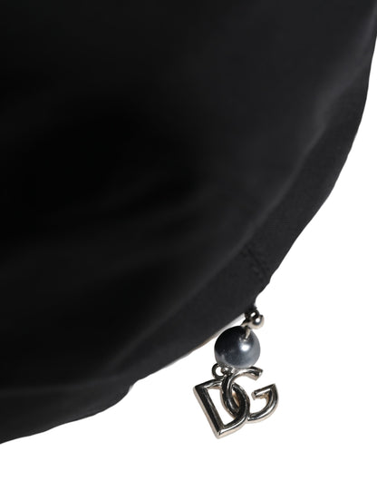 Casquette gavroche Dolce & Gabbana en coton noir orné pour homme