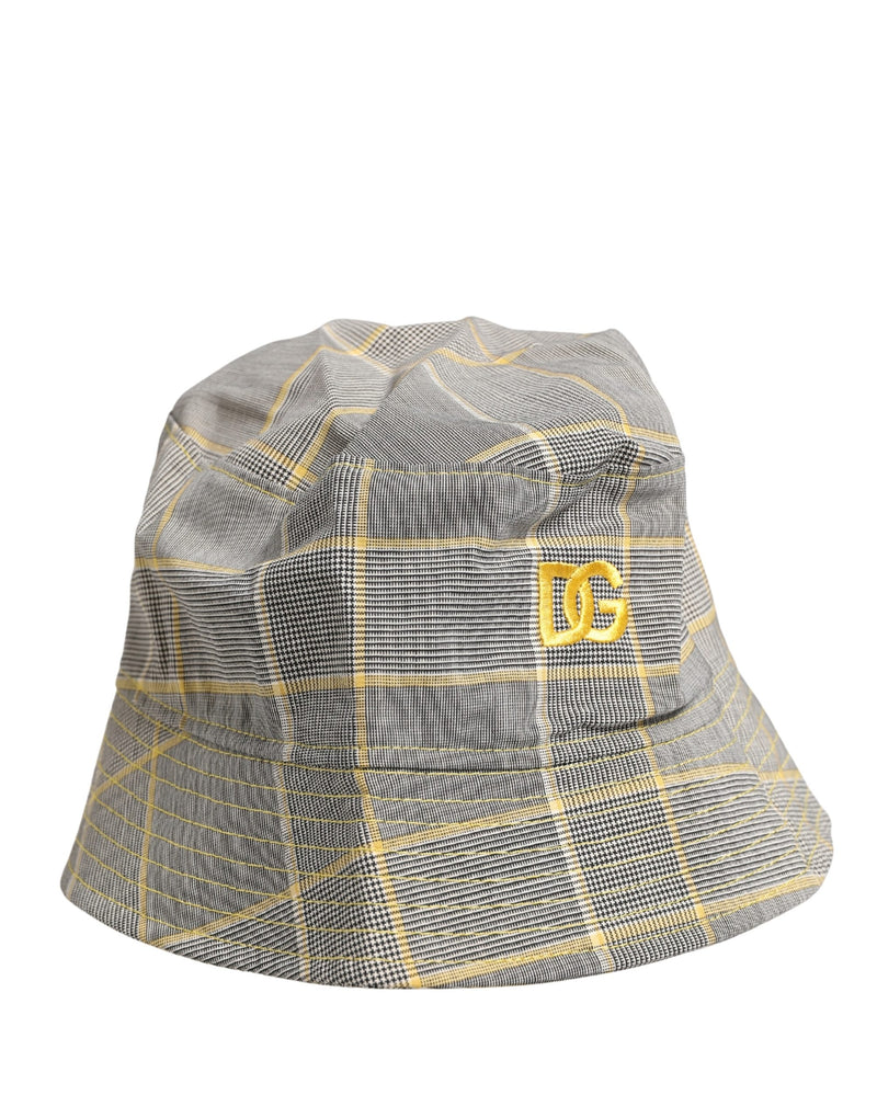 Dolce & Gabbana Heren Grijze Geruite Bucket Fisherman Capello Hoed
