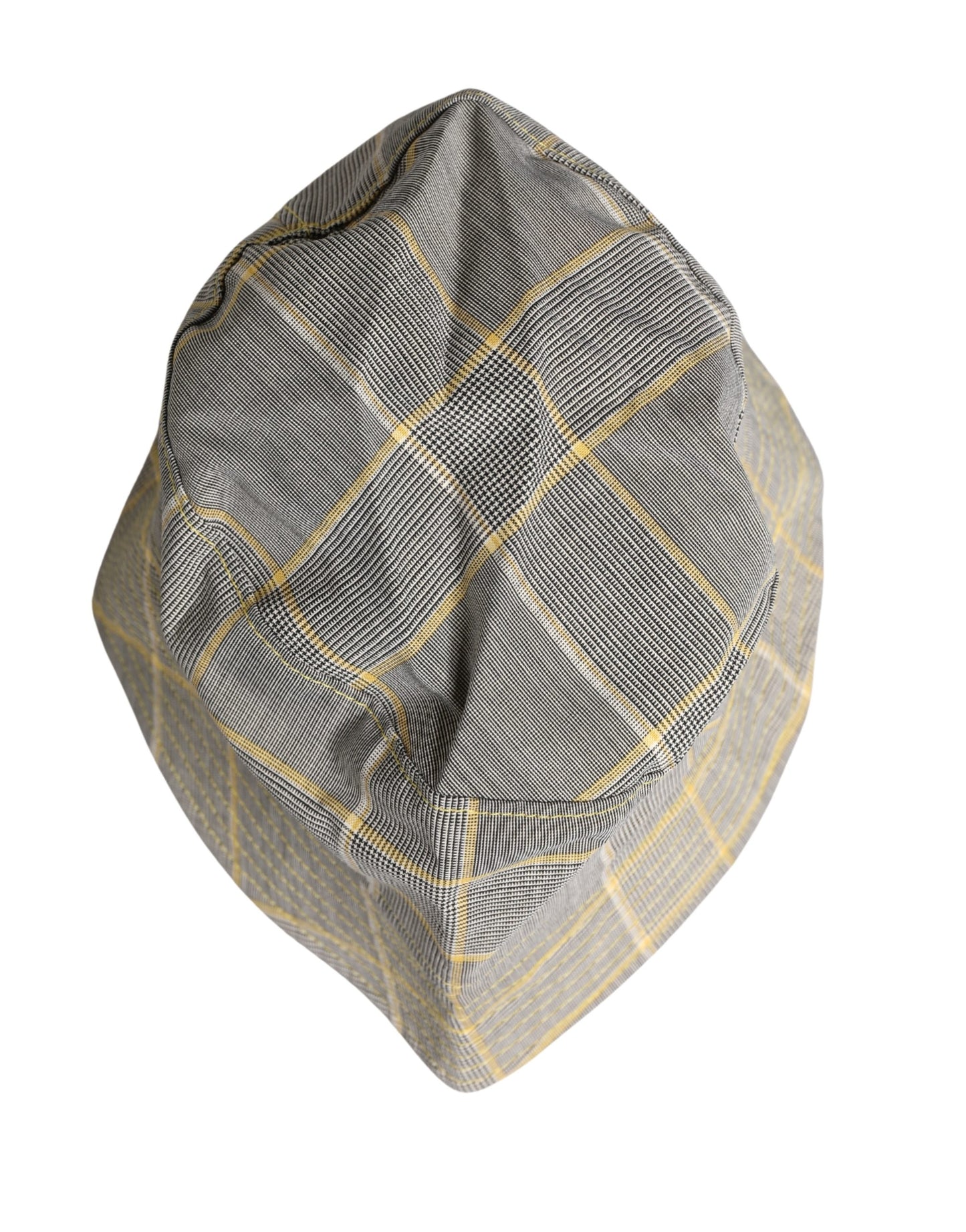 Dolce & Gabbana Casquette Bob Homme à Carreaux Grise