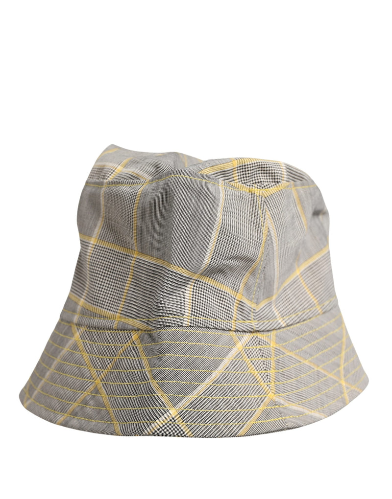 Dolce & Gabbana Heren Grijze Geruite Bucket Fisherman Capello Hoed