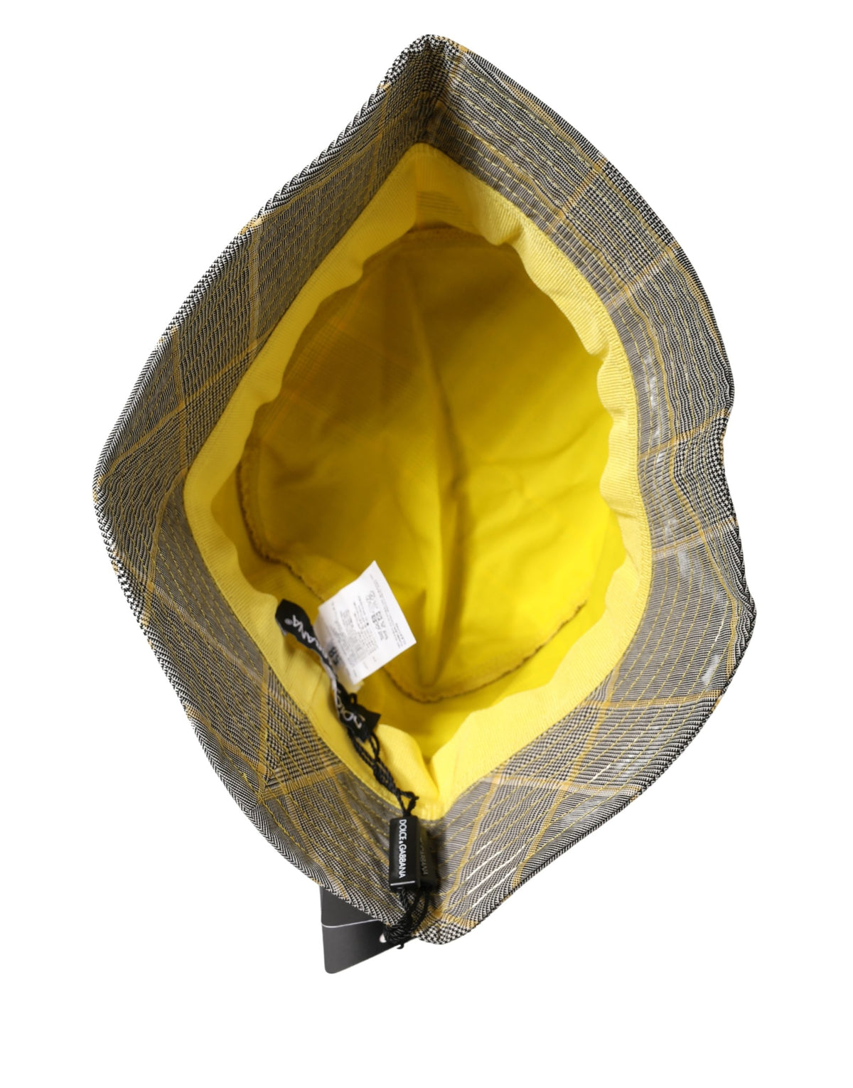 Dolce & Gabbana Casquette Bob Homme à Carreaux Grise