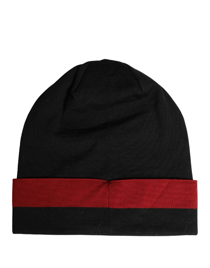 Bonnet noir à revers Dolce & Gabbana "I'M THE ONLY PRINCE ROYAL"