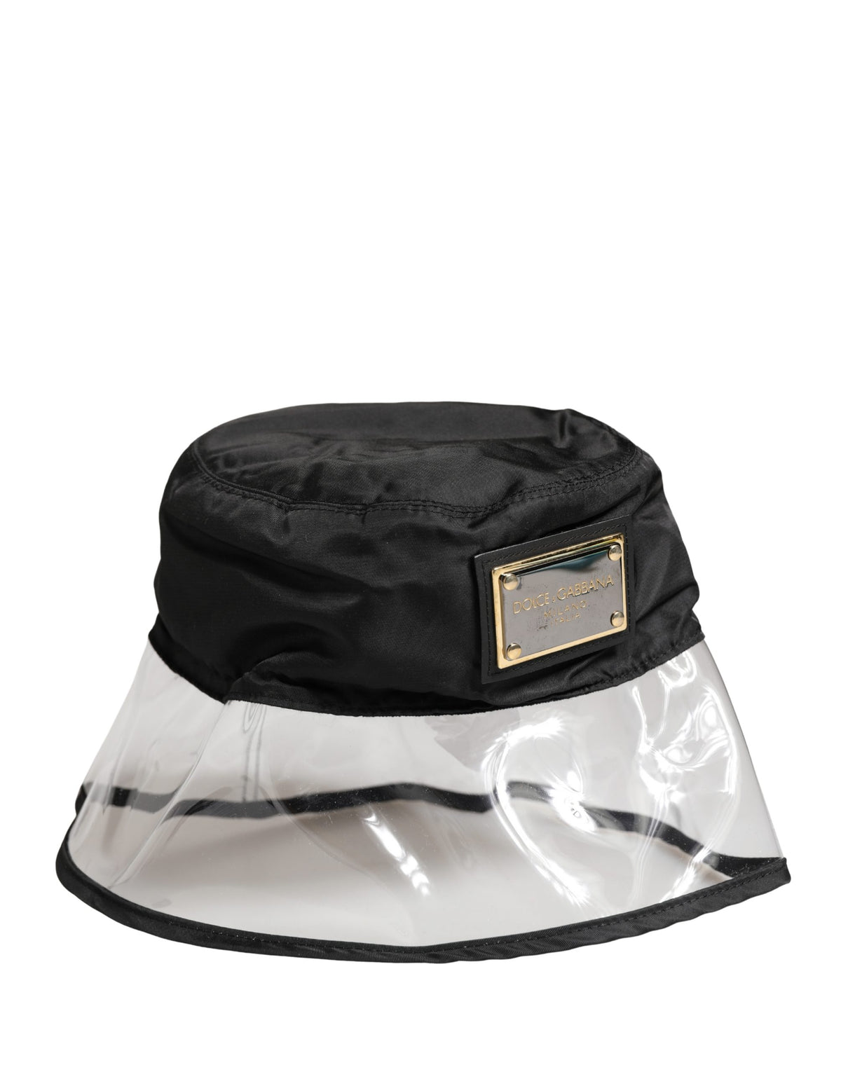 Chapeau Bob Pêcheur Noir en Plastique Dolce & Gabbana Homme