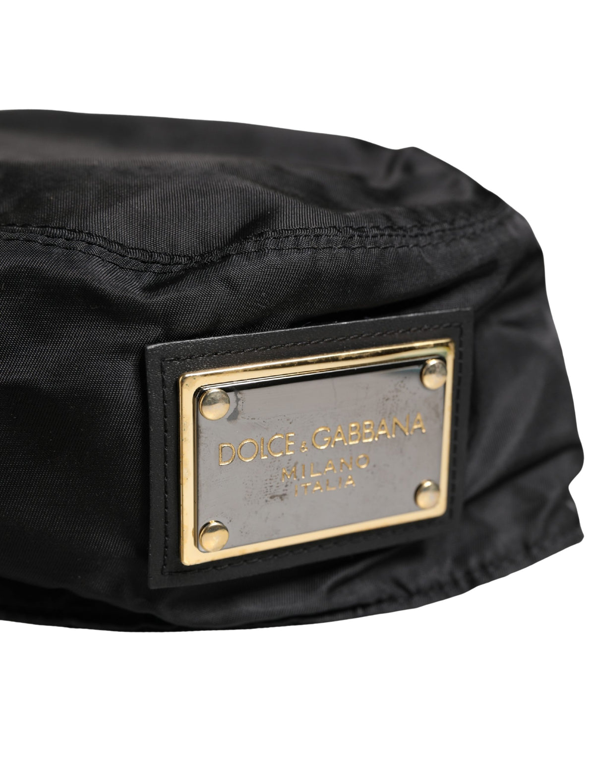 Chapeau Bob Pêcheur Noir en Plastique Dolce & Gabbana Homme