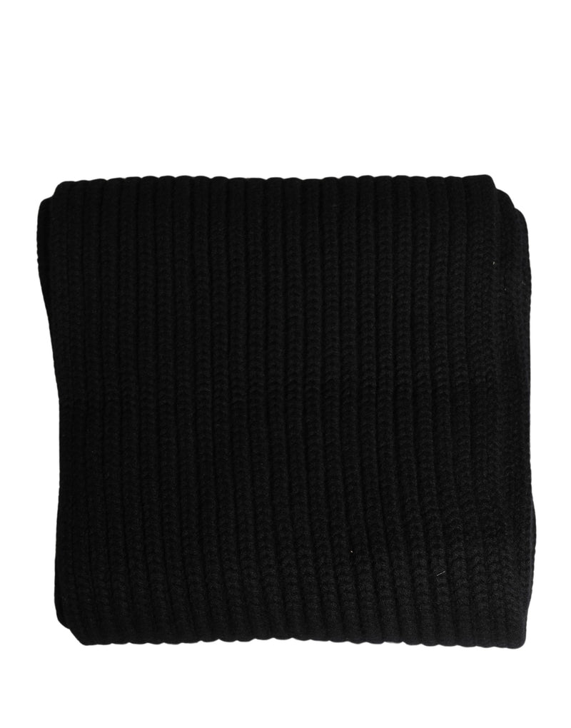 Cache-col homme en cachemire noir Dolce & Gabbana tricoté taille unique