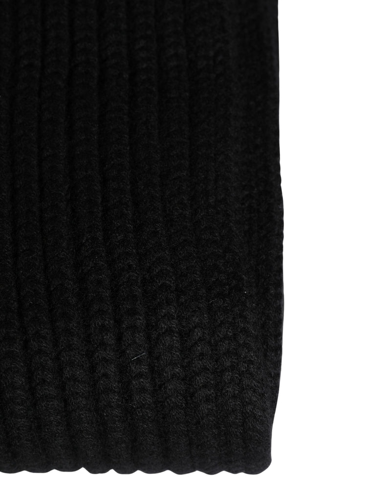 Cache-col homme en cachemire noir Dolce & Gabbana tricoté taille unique
