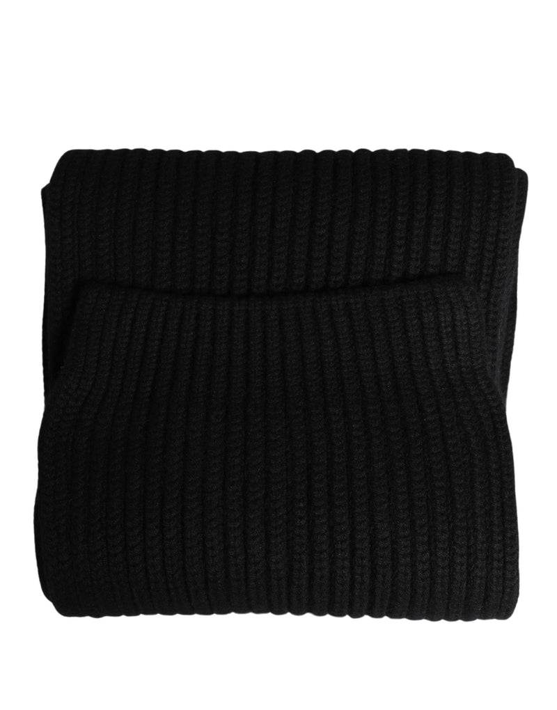 Cache-col homme en cachemire noir Dolce & Gabbana tricoté taille unique