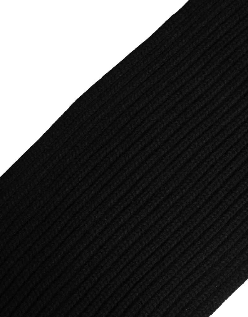 Cache-col homme en cachemire noir Dolce & Gabbana tricoté taille unique