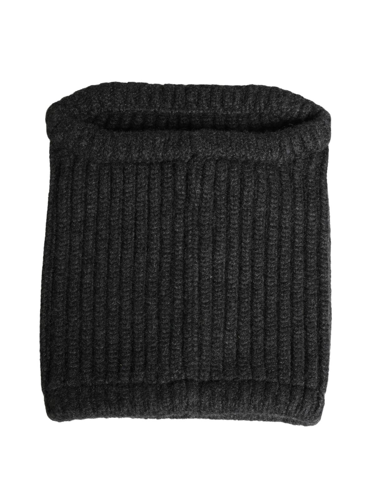 Bonnet cagoule tricoté en cachemire noir Dolce & Gabbana pour homme