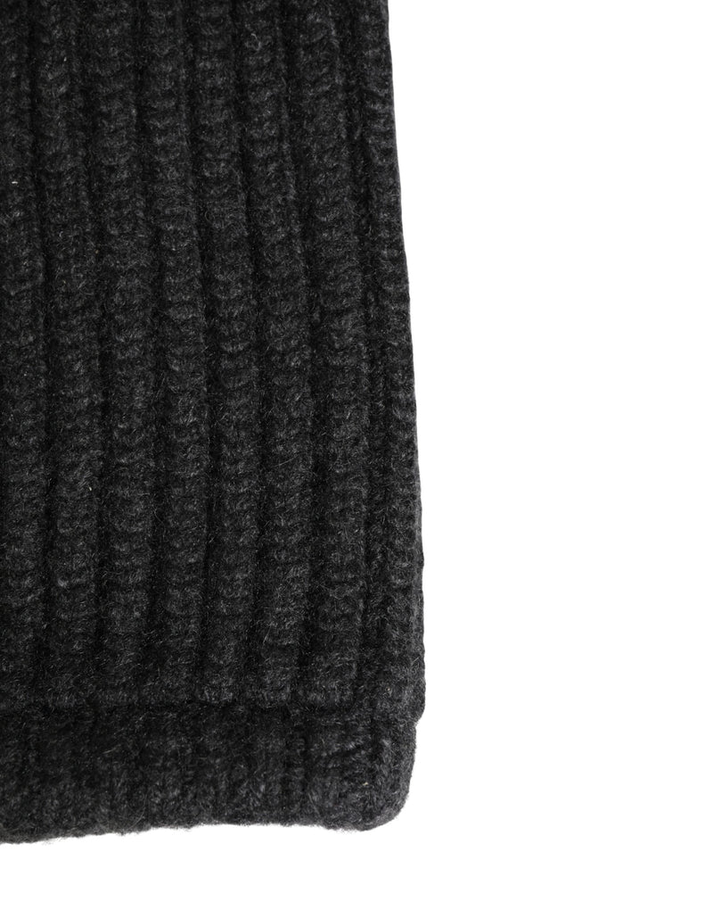 Bonnet cagoule tricoté en cachemire noir Dolce & Gabbana pour homme