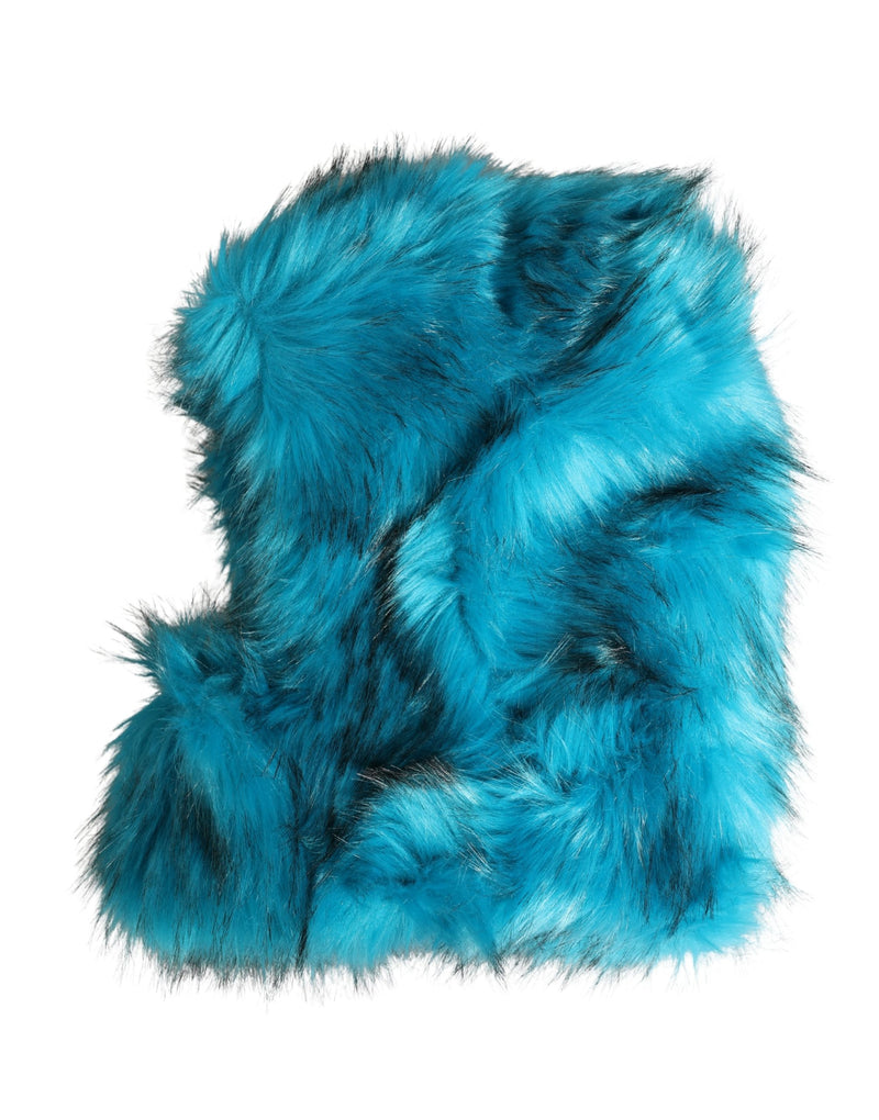 Dolce & Gabbana Blue Modacrylic Fur Women's Bucket Hat