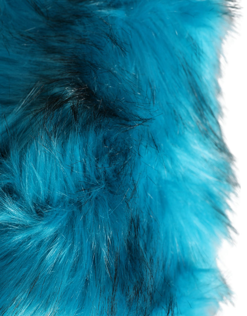 Dolce & Gabbana Blue Modacrylic Fur Women's Bucket Hat