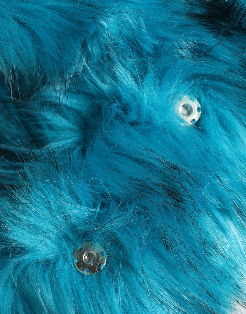 Dolce & Gabbana Blue Modacrylic Fur Women's Bucket Hat