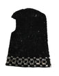 Dolce & Gabbana Black Wool Crystal Embellished Balaclava Hat