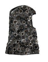 Dolce & Gabbana Black Wool Crystal Embellished Balaclava Hat
