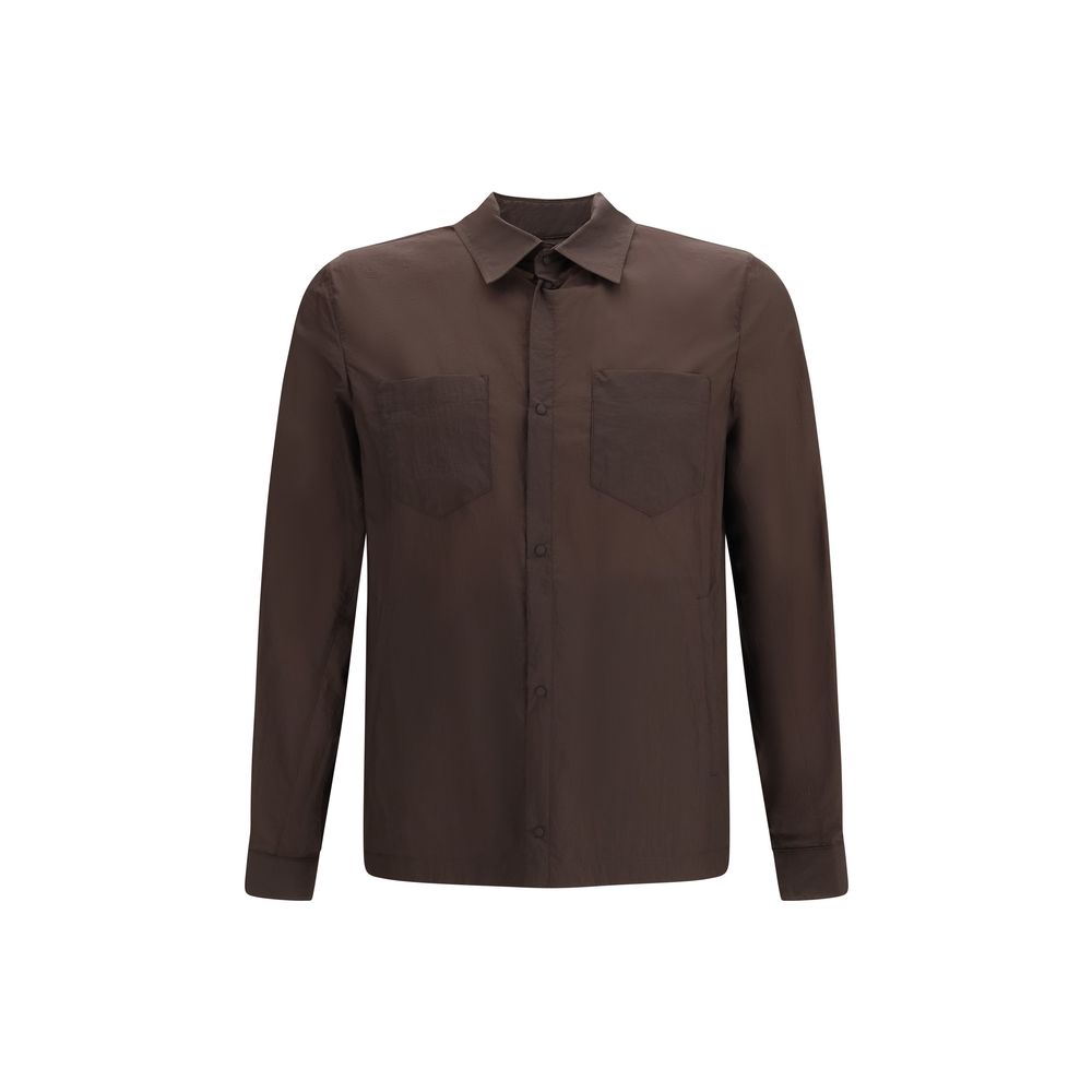 Herno Brown Polyamide Dress Shirt - Functional & Stylish