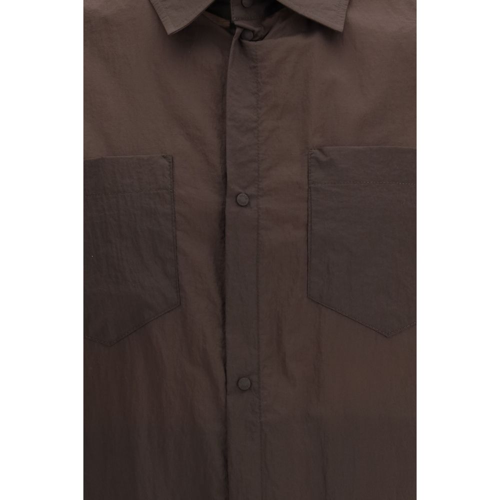 Herno Brown Polyamide Dress Shirt - Functional & Stylish