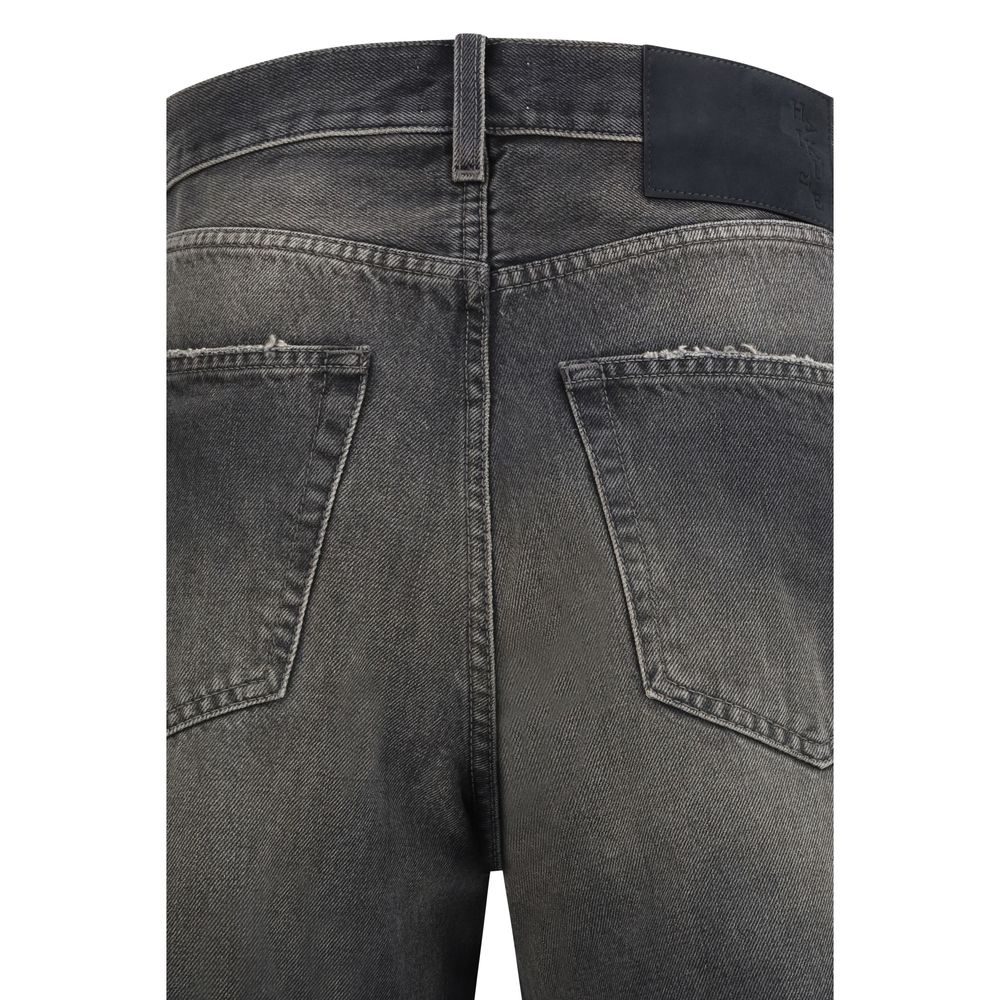 Jeans Relaxed Fit en Coton Noir Haikure